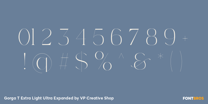 Gorga T Extra Light Ultra Expanded Font Poster #4