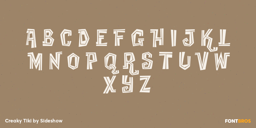 Creaky Tiki Font Poster #2