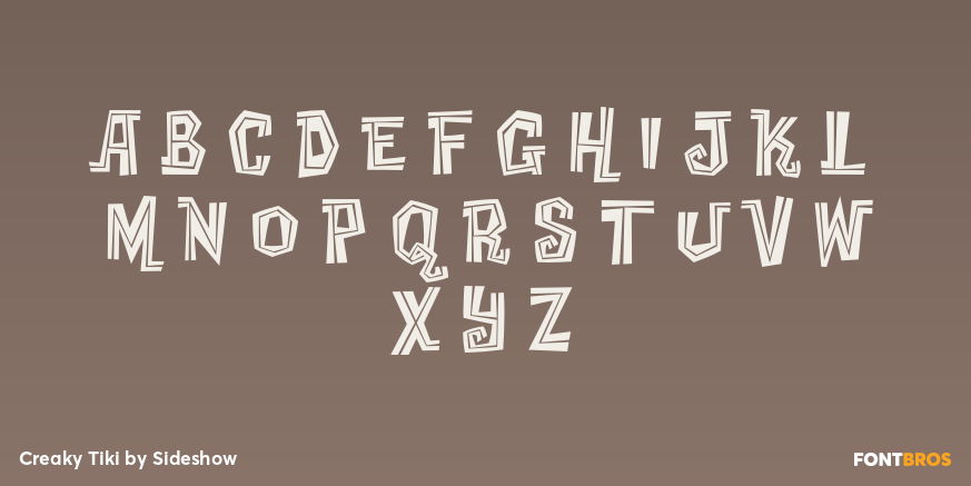 Creaky Tiki Font Poster #3