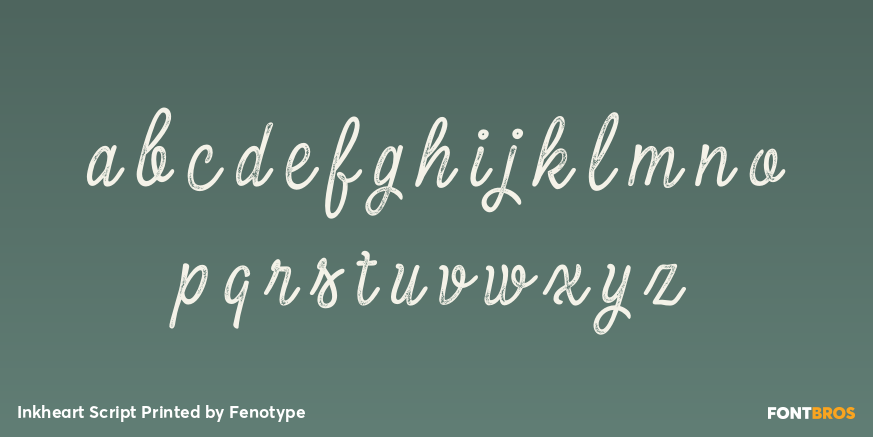 Inkheart Script Printed Font Poster #3