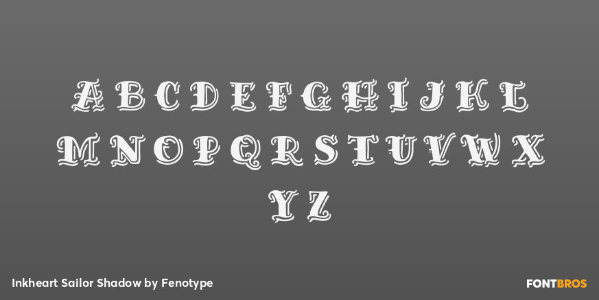 Inkheart Sailor Shadow Font Poster #2