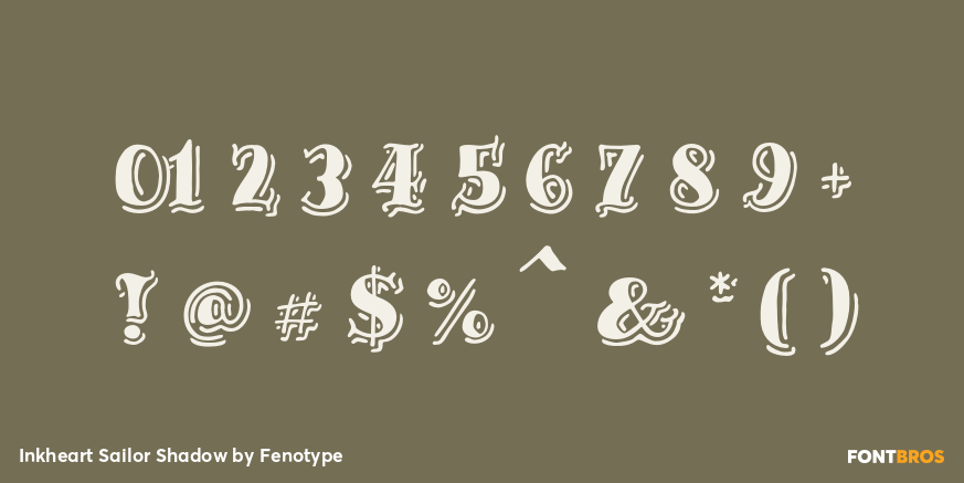 Inkheart Sailor Shadow Font Poster #4