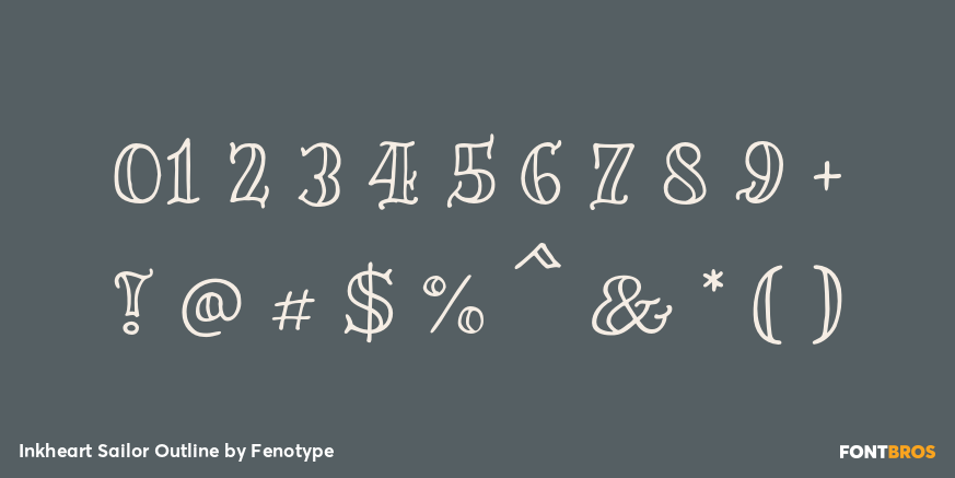 Inkheart Sailor Outline Font Poster #4