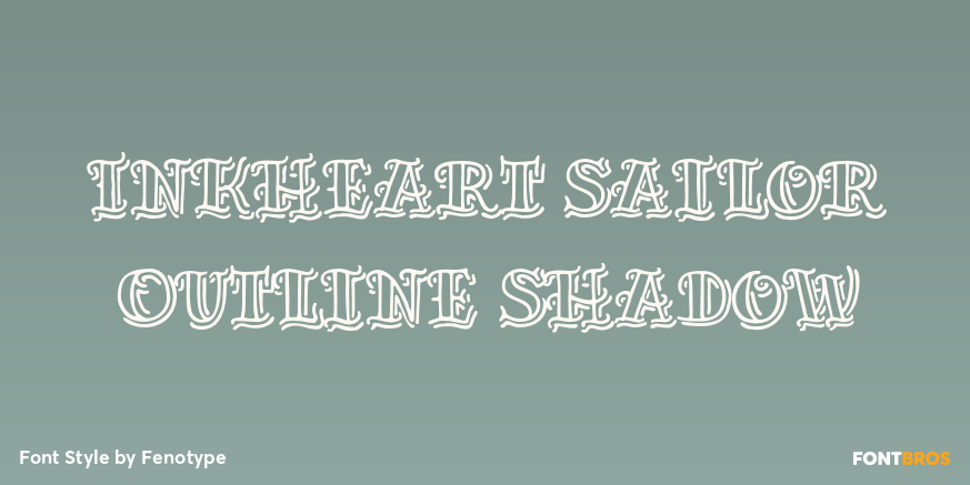 Inkheart Sailor Outline Shadow Poster