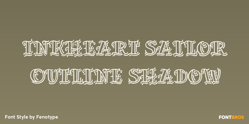 Inkheart Sailor Outline Shadow Poster