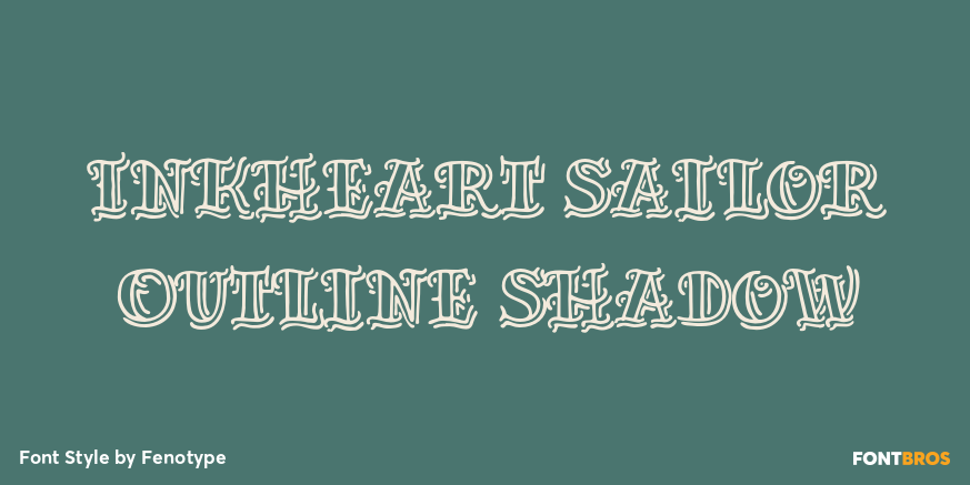 Inkheart Sailor Outline Shadow Poster