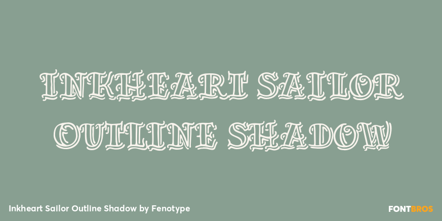 Inkheart Sailor Outline Shadow Poster