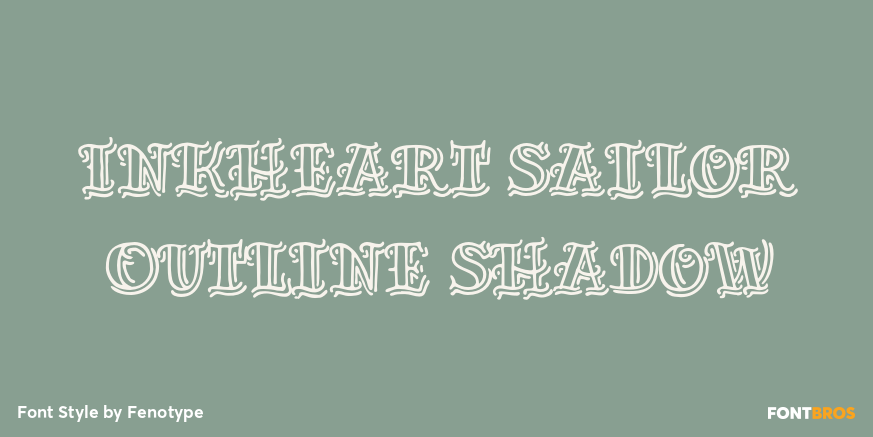 Inkheart Sailor Outline Shadow Poster