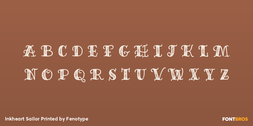 Inkheart Sailor Printed Font Poster #3