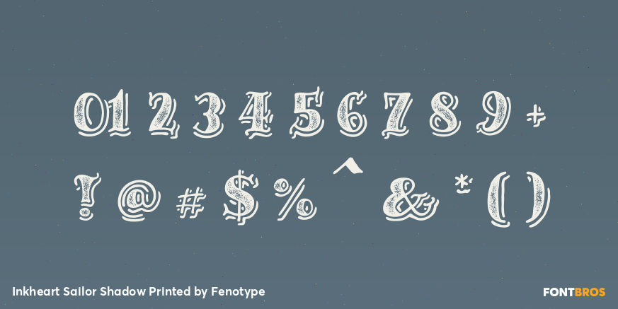 Inkheart Sailor Shadow Printed Font Poster #4