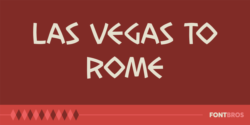 Las Vegas to Rome Font Poster