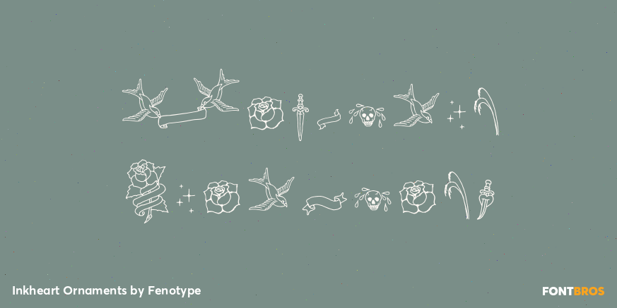 Inkheart Ornaments Poster