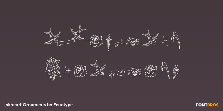 Inkheart Ornaments Poster