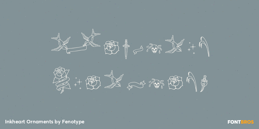 Inkheart Ornaments Poster