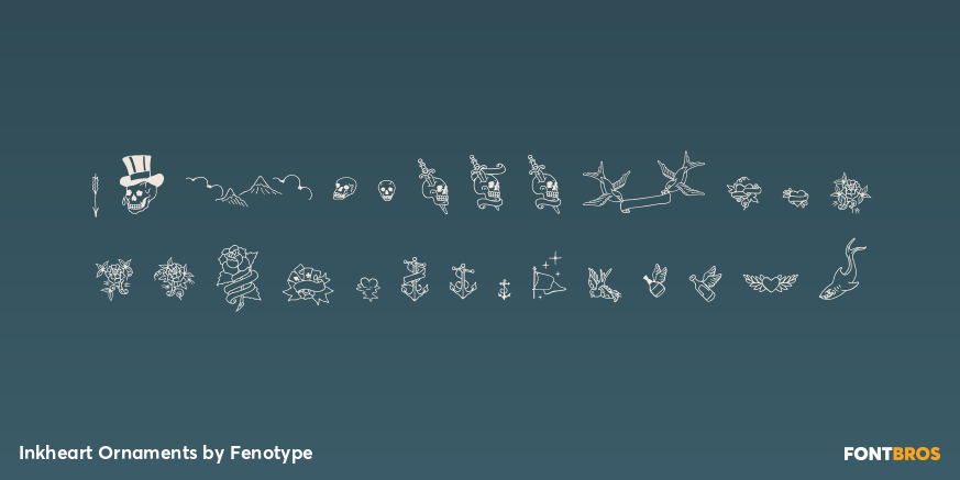 Inkheart Ornaments Font Poster #2