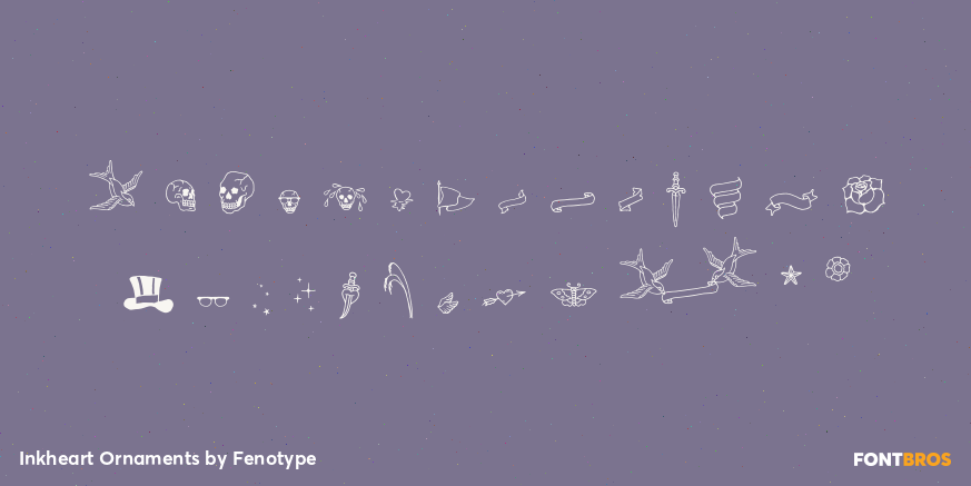 Inkheart Ornaments Font Poster #3