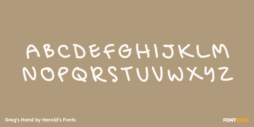 Greg's Hand Font Poster #2