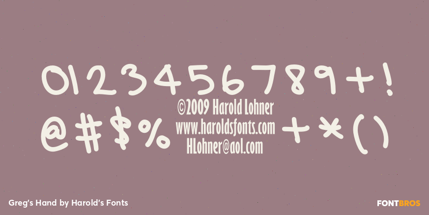 Greg's Hand Font Poster #4