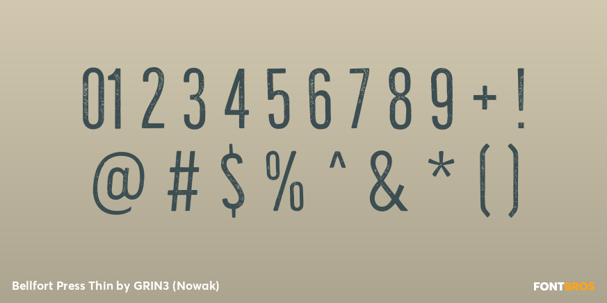 Bellfort Press Thin Font Poster #4