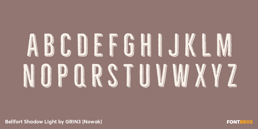 Bellfort Shadow Light Font Poster #3