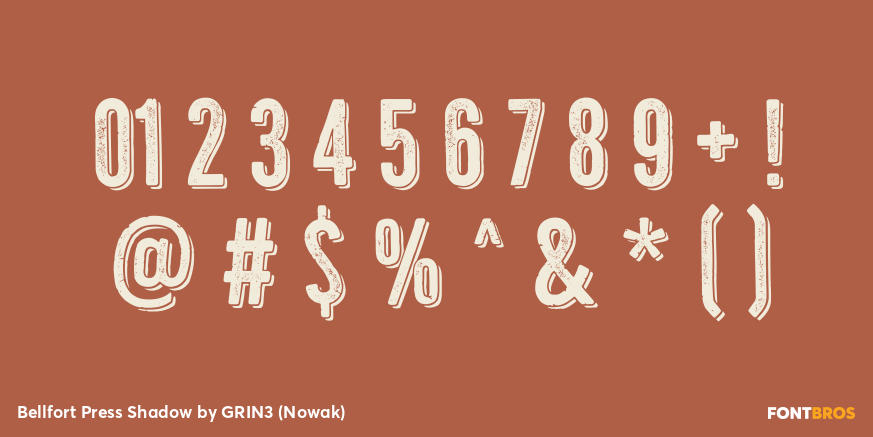 Bellfort Press Shadow Font Poster #4