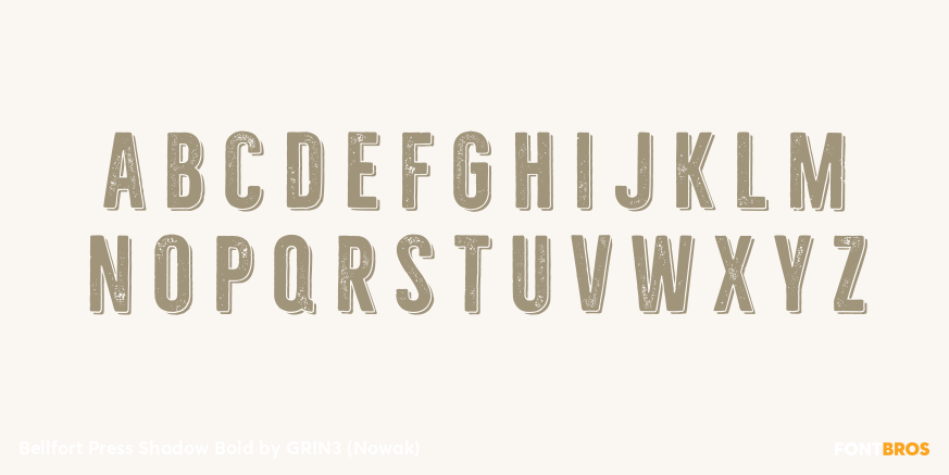 Bellfort Press Shadow Bold Font Poster #1
