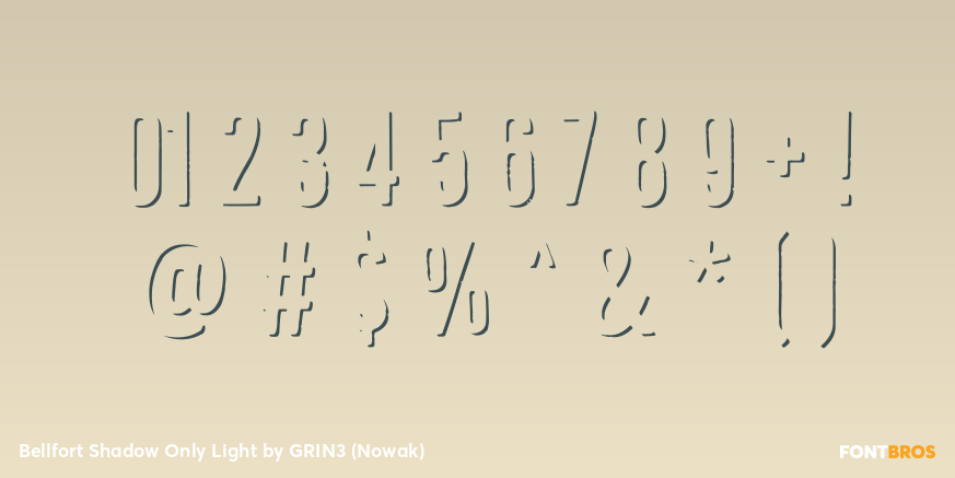 Bellfort Shadow Only Light Font Poster #1