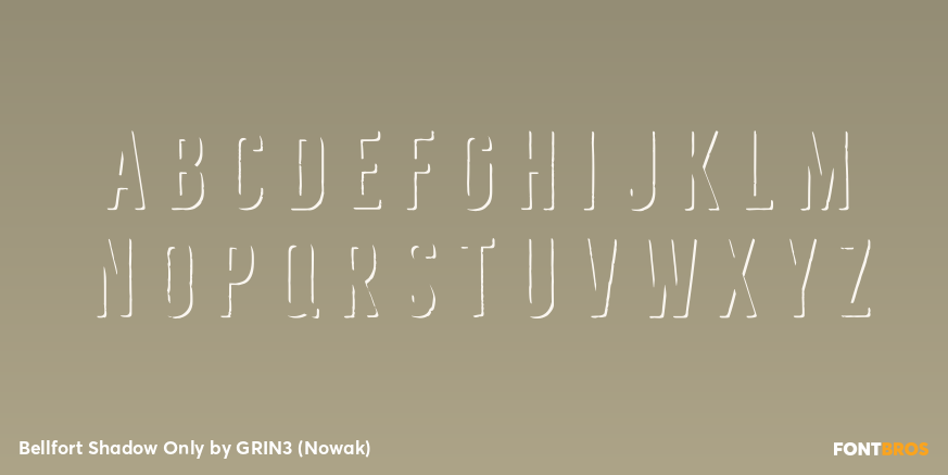 Bellfort Shadow Only Font Poster #2