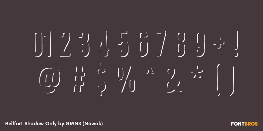 Bellfort Shadow Only Font Poster #4