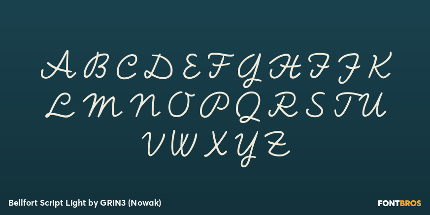 Bellfort Script Light Font Poster #2