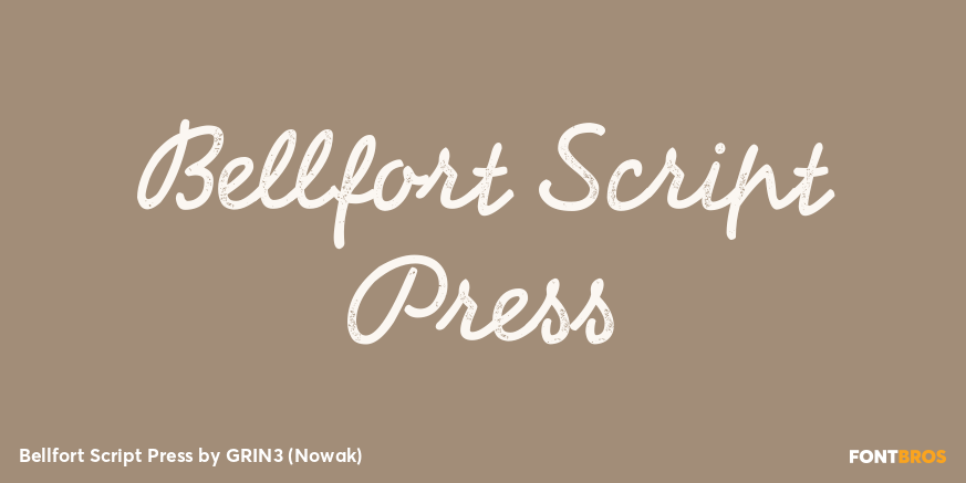 Bellfort Script Press Poster