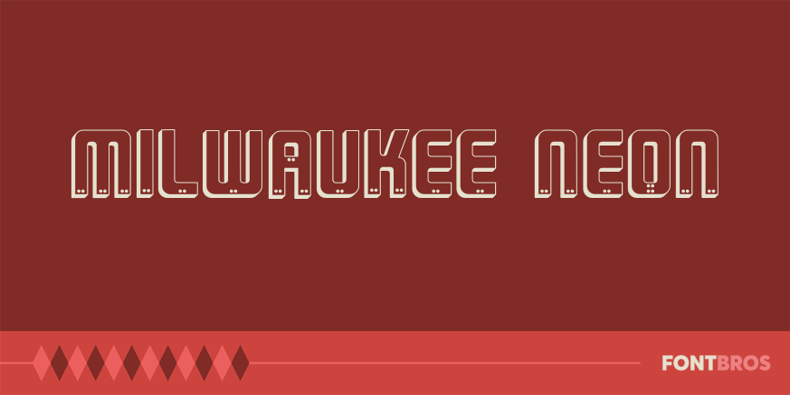 Milwaukee Neon Font Poster