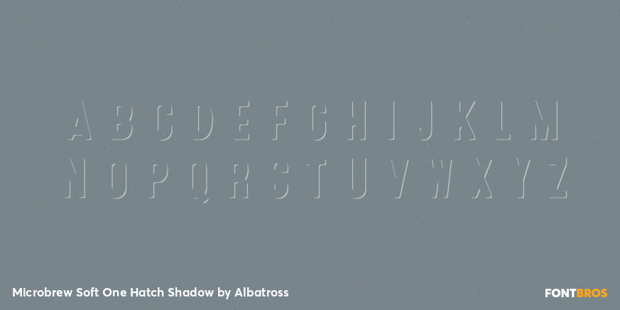 Microbrew Soft One Hatch Shadow Font Poster #2