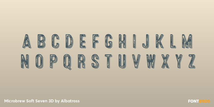 Microbrew Soft Seven 3D Font Poster #2