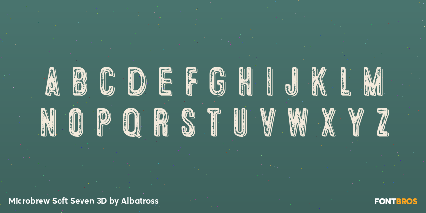 Microbrew Soft Seven 3D Font Poster #3