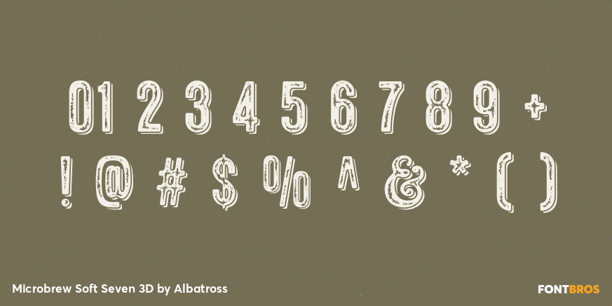 Microbrew Soft Seven 3D Font Poster #4