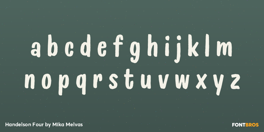 Handelson Four Font Poster #3