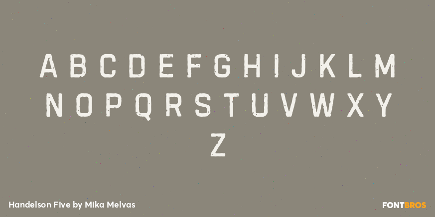 Handelson Five Font Poster #2