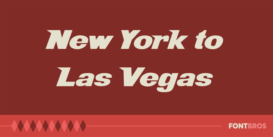 New York to Las Vegas Font Poster