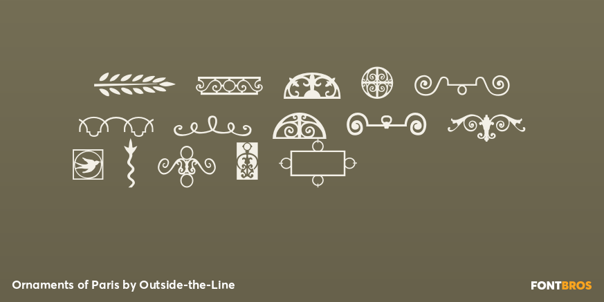 Ornaments of Paris Font Poster #3