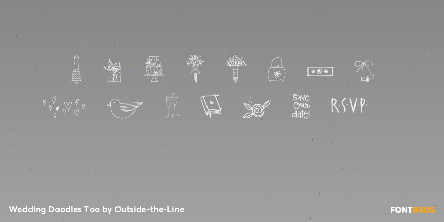 Wedding Doodles Too Font Poster #1