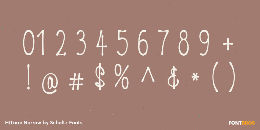 HiTone Narrow Font Poster #4