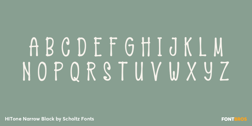 HiTone Narrow Black Font Poster #2