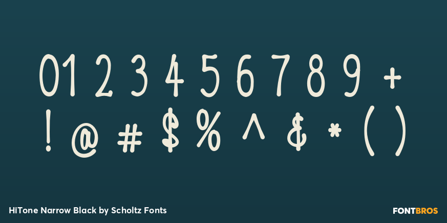 HiTone Narrow Black Font Poster #4