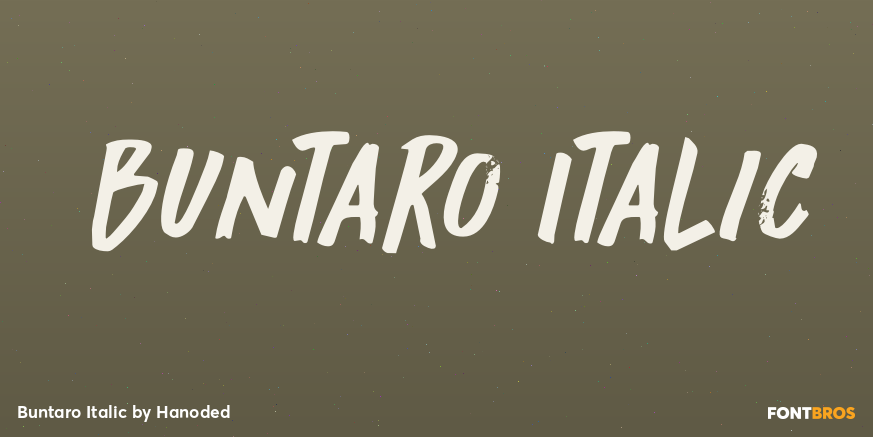 Buntaro Italic Font Poster #1