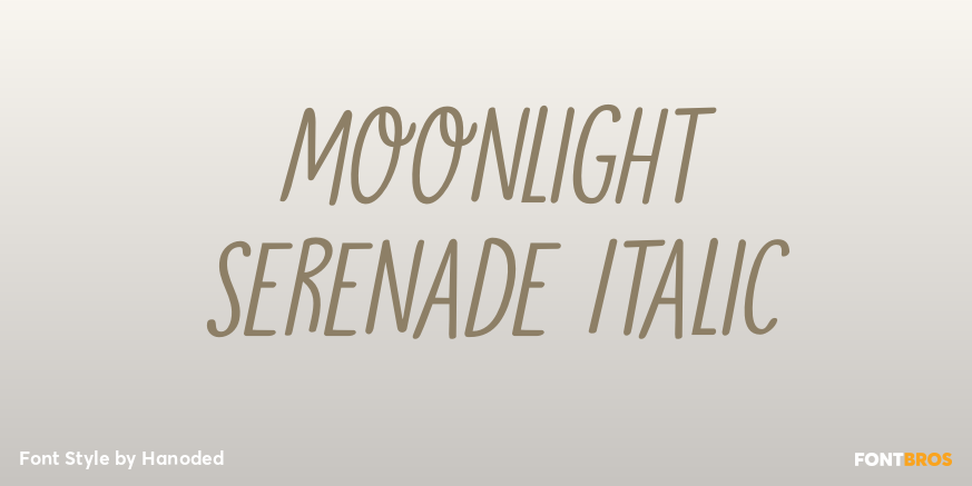 Moonlight Serenade Italic Font Poster #1