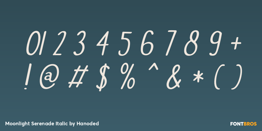 Moonlight Serenade Italic Font Poster #4