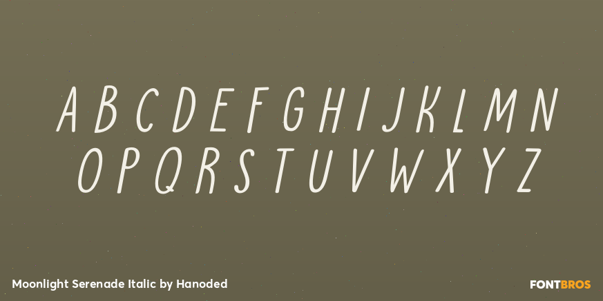 Moonlight Serenade Italic Font Poster #2