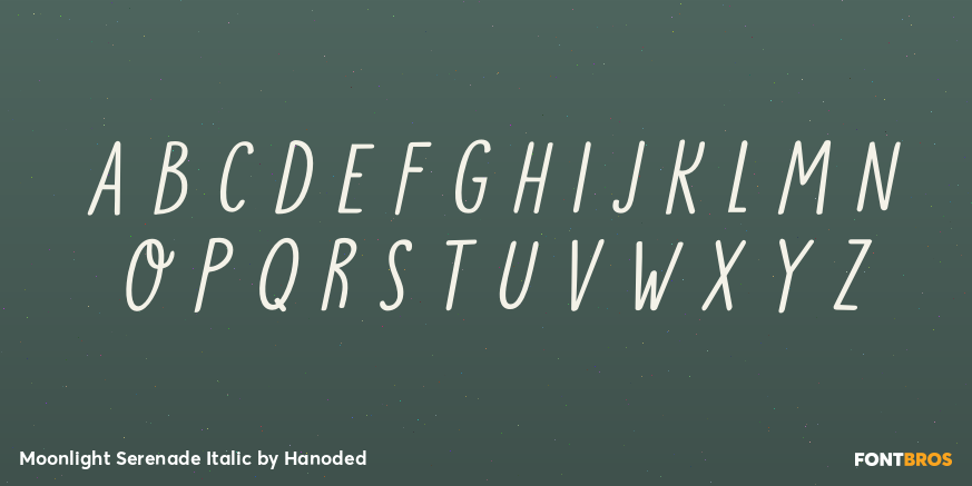 Moonlight Serenade Italic Font Poster #3