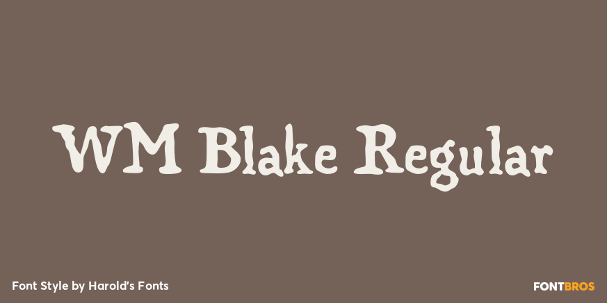 WM Blake Regular Poster